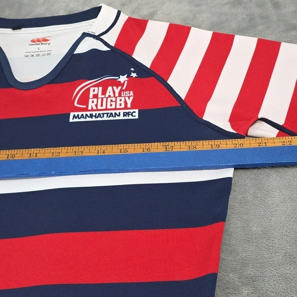 Canterbury USA Rugby Jersey Manhattan RFC #4 Men's Size L‎ Red White Blue - Picture 3 of 6